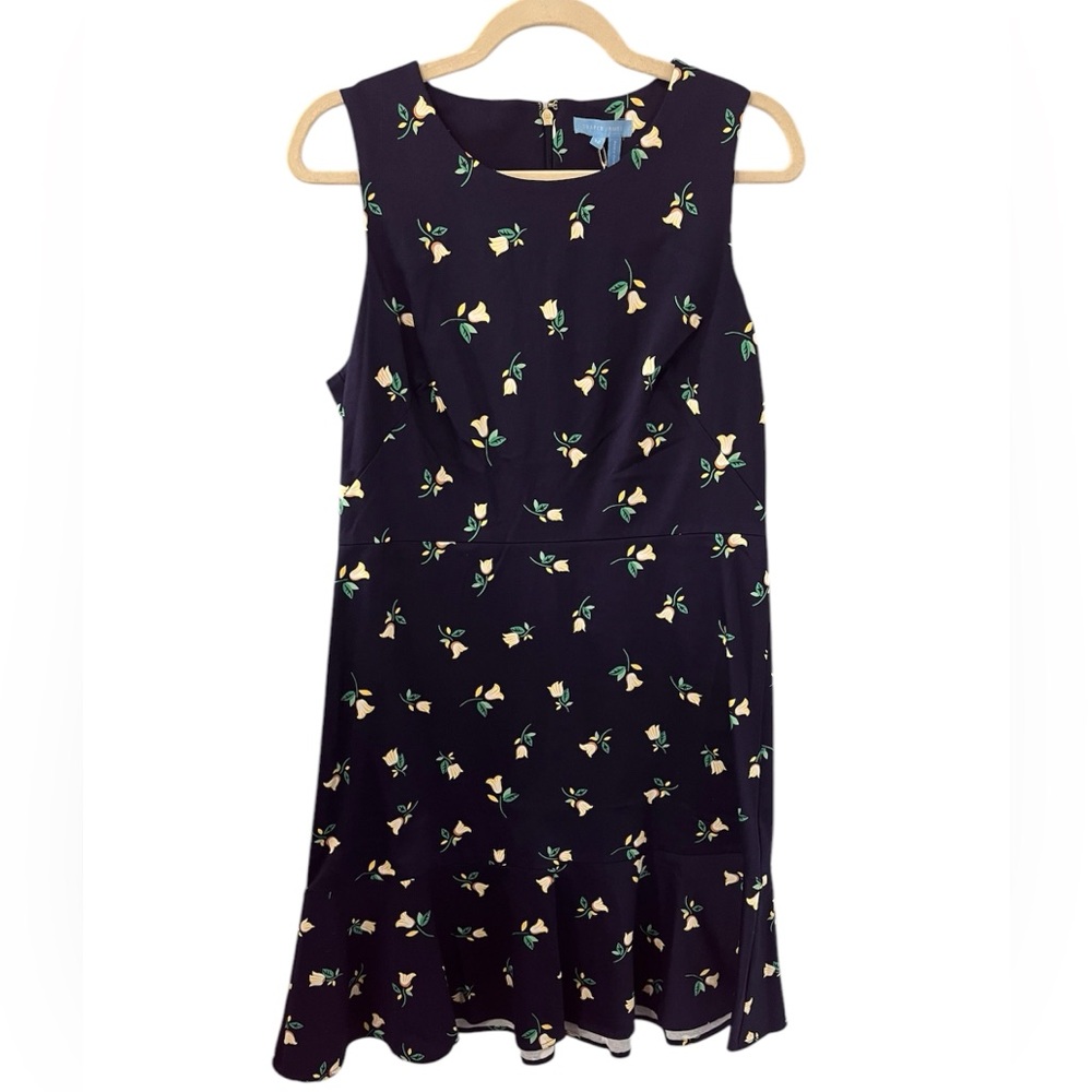 Draper James Floral Sheath Dress in Nassau Navy Multi in Size 12 NWT
